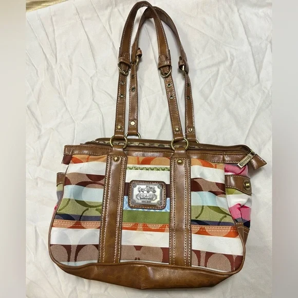 Coach Multicolor Signature Shoulder Bag - Picture 1 of 9